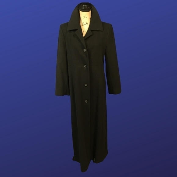 STEVE by SEARLE Wool/Cashmere XLongWinter Overcoat, BLACK, Size M, Pre-owned,EUC - Picture 1 of 9